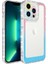 Apple iPhone 12 Pro Max Kılıf Simli ve Renk Geçiş Tasarımlı Lens Korumalı Ardx Park Kapak-Pembe-Mavi 1