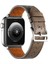 ​​​Watch Ultra 49MM Uyumlu Krd-76 Pu Deri Kordon Strap Kayış Zore - Turuncu 3