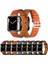 ​​​Watch Ultra 49MM Uyumlu Krd-76 Pu Deri Kordon Strap Kayış Zore - Turuncu 4