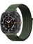 ​​Galaxy Watch Ultra 47MM Zore Krd-03 Hasır Kordon-Koyu Yeşil 1