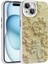 Apple iPhone 14 Kılıf Çiçek Desenli Parlak Taşlı Sert Silikon Ardx Garden Kapak-Beyaz 1