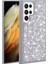 Samsung Galaxy S23 Ultra Kılıf Parlak Taşlı Tasarım Ardx Linea Kapak-Gümüş 1