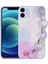 Apple iPhone 12 Kılıf Simli Desenli El Askılı Tutacaklı Ardx Elsa Silikon Kapak-Lila 1