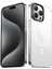 Apple iPhone 15 Pro Max Kılıf Ardx Wireless Şarj Özellikli Şeffaf G-Glass Kapak-Siyah 1