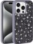 Apple iPhone 15 Pro Kılıf Parlak Taşlı Tasarım Ardx Pırlanta Kapak-Siyah 5