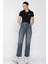 Kadın Kesik Paça Mom Jean Kot Pantolon P-00016348 2