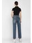 Kadın Kesik Paça Mom Jean Kot Pantolon P-00016348 4