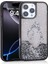 Apple iPhone 14 Pro Max Uyumlu Kılıf Sıvılı Simli Şeffaf Arka Yüzey Ardx Keto Silikon Kapak-Gümüş 4