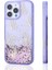 Apple iPhone 16 Pro Max Uyumlu Kılıf Sıvılı Simli Kelebek Baskılı Şeffaf Arka Yüzey Ardx Glis Silikon Kapa 4