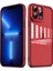Apple iPhone 12 Pro Max Kılıf Kamera Korumalı Transparan Ardx Post Kapak-Kırmızı 1