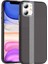 Apple iPhone 11 Kılıf Magsafe Şarj Özellikli Karbon Fiber Görünümlü Ardx Gros Kapak - Gri-Siyah 1