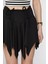 Kadın Asimetrik Kesim Bel Büzgü Detaylı Şortlu Mini Etek P-00016346 3