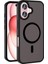 iPhone 16 Kılıf Magsafe Şarj Özellikli Mat Arka Yüzey Ardx Sio Kapak-Siyah 1