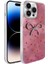 Apple iPhone 14 Pro Max Kılıf Kamera Korumalı Figürlü Ardx Ponti Silikon Kapak - Açık Pembe 1