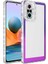 Xiaomi Redmi Note 10 Pro Kılıf Simli ve Renk Geçiş Tasarımlı Lens Korumalı Akav Park Kapak-Mor-Pembe 1