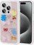 Apple iPhone 15 Pro Max Kılıf Kabartma Figürlü Parlak Ardx Minimini Silikon Kapak-Pembe 1