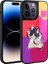 Apple iPhone 14 Pro Max Kılıf Parlayan Kabartmalı Ikonik Figürlü Ardx Amas Silikon Kapak-Mor 1