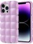 Apple iPhone 14 Pro Max Kılıf Parlak Esnek Silikon Ardx Dom Dom Kapak-Lila 1