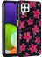 Samsung Galaxy A22 4g Kılıf Simli Desenli Kamera Korumalı Parlak Akav Popy Kapak-Çiçek 1