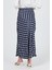Lacivert Puantiye Desen Saten Midi Etek 9416 5