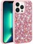 Apple iPhone 12 Pro Max Kılıf Parlak Taşlı Tasarım Ardx Linea Kapak-Pembe 1