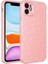 Apple iPhone 11 Kılıf Kamera Korumalı Simli Lüks Ardx Koton Kapak-Pembe 1