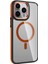 Apple iPhone 14 Pro Max Kılıf Magsafe Şarj Özellikli Mat Görünümlü Ardx Solo Kapak-Turuncu 1