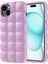 Apple iPhone 15 Plus Kılıf Parlak Esnek Silikon Ardx Dom Dom Kapak-Lila 1
