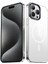 Apple iPhone 15 Pro Max Uyumlu Ardx Wireless Şarj Özellikli Şeffaf G-Glass Kapak-Lacivert 1