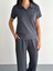 Osy Modal Yumuşak Dokulu Kumaş Kısa Kollu Yakalı T-Shirt Pantalon Ikili Takım- Antrasit 2