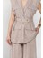 Kadın Bel Kuşaklı Yelek Pantolon Ikili Takım P-00016294 4