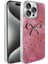 Apple iPhone 15 Pro Max Kılıf Kamera Korumalı Figürlü Ardx Ponti Silikon Kapak - Açık Pembe 1