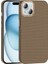 Apple iPhone 15 Kılıf Magsafe Şarj Özellikli Karbon Fiber Görünümlü Ardx Gros Kapak - Desert Titanyum 1