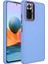 Xiaomi Redmi Note 10 Pro Kılıf Metal Çerçeve ve Buton Tasarımlı Silikon Akav Luna Kapak-Lila 1