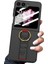 Galaxy Z Flip 6 Kılıf Kamera Korumalı Yüzüklü Karbon Tasarımlı Ardx Flip Ring Kıpta Kapak-Gri-Yeşil 3