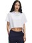 Varsity Mix Heavyweight Crop Kadın Beyaz Yuvarlak Yaka Tişört 1