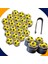 Audi A3 Sedan 2013-2024 Model Sarı Lacivert Top Kabartmalı Bijon Kapağı Set (17MM Somun Tüm Araçlar) 1