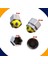 Audi A3 Sedan 2013-2024 Model Sarı Lacivert Top Kabartmalı Bijon Kapağı Set (17MM Somun Tüm Araçlar) 2