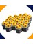 Audi A4 B5 1995-2020 Modelleri Sarı Kırmızı Top Kabartmalı Bijon Kapağı Set (17MM Somun Tüm Araçlar) 5