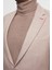 Ds Damat Regular Fit Bej Armürlü Çift Yırtmaçlı Yünlü Blazer Kumaş Ceket 3
