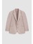 Ds Damat Regular Fit Bej Armürlü Çift Yırtmaçlı Yünlü Blazer Kumaş Ceket 5