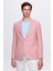 Slim Fit Gül Kurusu Armürlü Uçan Blazer Kumaş Ceket 1