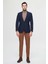 Ds Damat Regular Fit Lacivert Armürlü Çift Yırtmaçlı Yünlü Blazer Kumaş Ceket 2