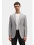 Ds Damat Regular Fit Gri Düz Kumaş Ceket 1