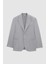 Ds Damat Regular Fit Gri Düz Kumaş Ceket 5