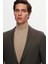 Slim Fit Antrasit Armürlü Kumaş Ceket 2