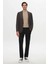 Slim Fit Antrasit Armürlü Kumaş Ceket 4