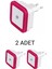 CT-9500 Fotoselli LED Gece Lambası 1W Pembe - 2’li Paket 1