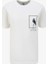 Bisiklet Yaka Göğsü Baskılı %100 Pamuk Oversize Erkek T-Shirt 1