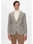 Ds Damat Slim Fit Gri Armürlü Kumaş Ceket 1